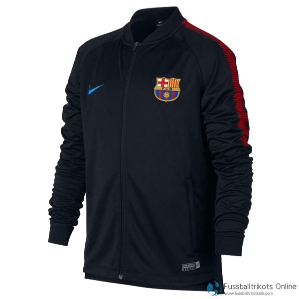 Barcelona Sweatjacken 2017-18 Schwarz Fussballtrikots Günstig